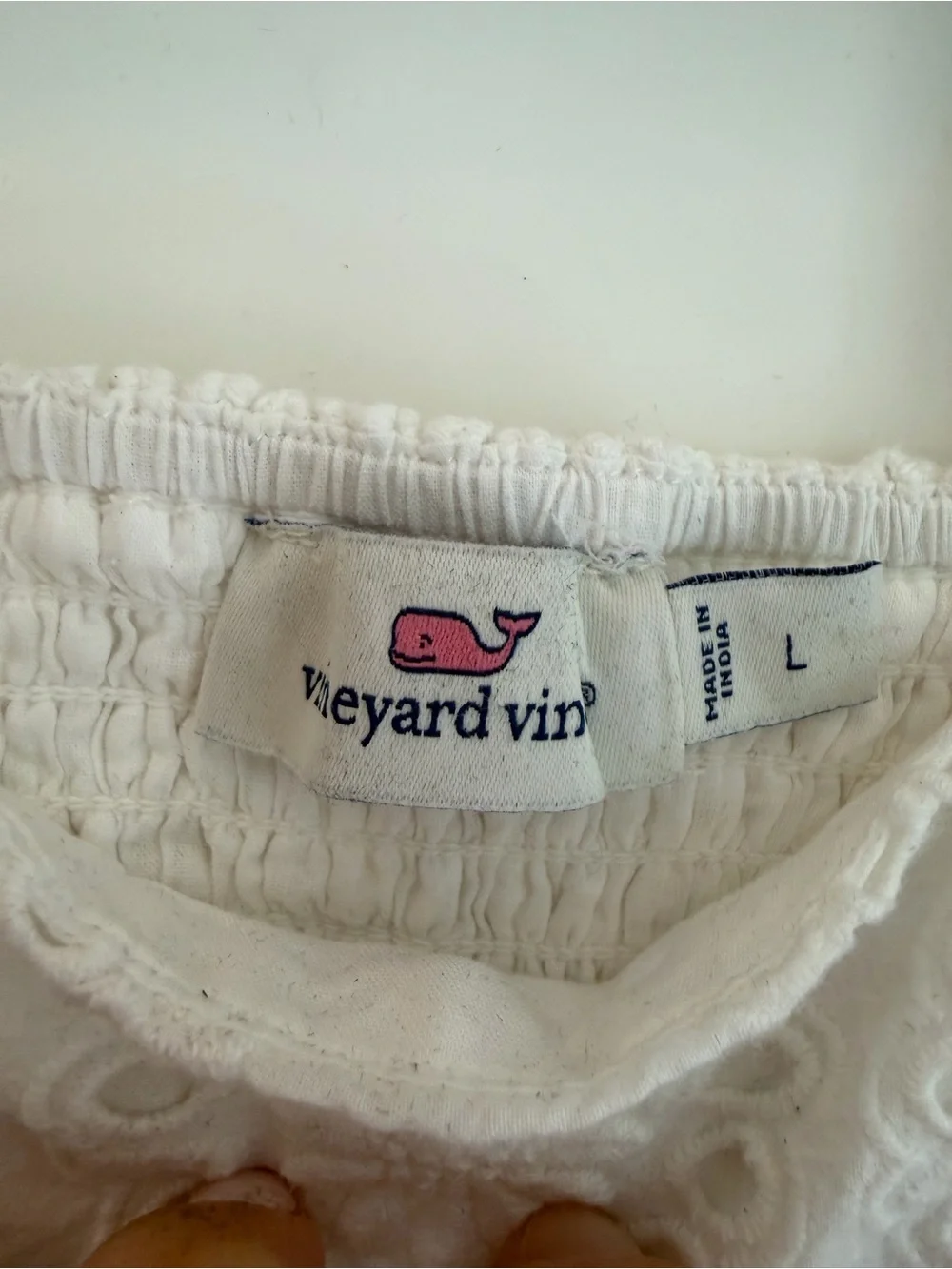 Vineyard Vines White Eyelet Tiered Sundress
